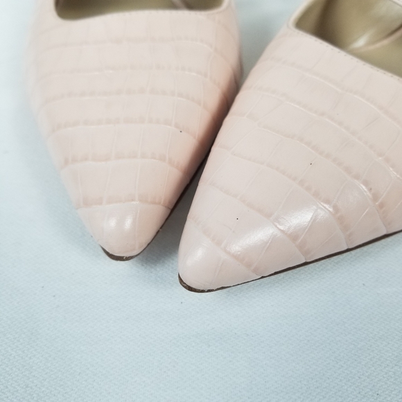 M. Gemi The Catalina Slip-On Mule Pump in Embossed Pale Pink Leather Sz 39.5 - Picture 4 of 15